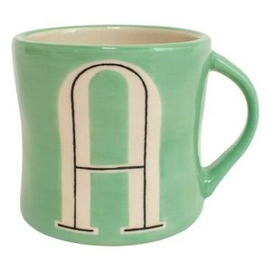 Anthropologie Colorway Monogram Mug "A"